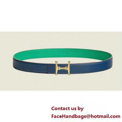 Hermes Mors H belt buckle & Reversible leather strap 24 mm 04 2023